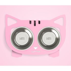 Anti-falling Cat Dog Feeding Water Bowl (Option: Pink-Style2)